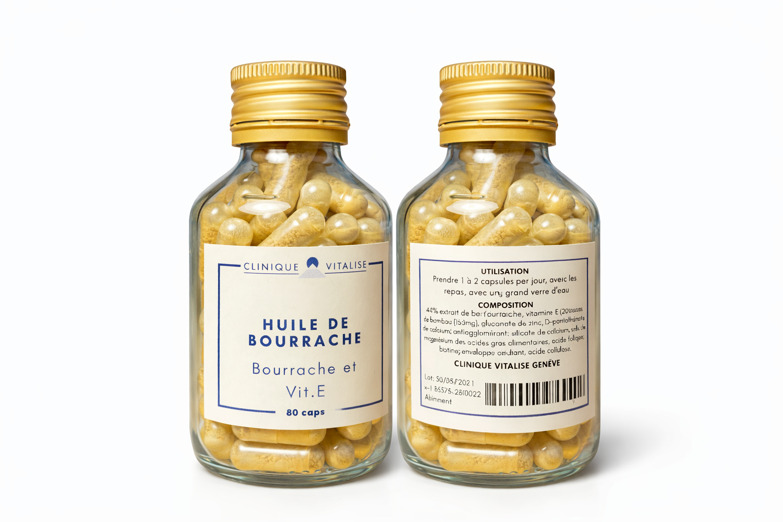 HUILE DE BOURRACHE & VITAMINE E - 80 CAPS