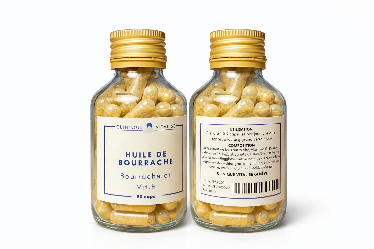 HUILE DE BOURRACHE &amp; VITAMINE E - 80 CAPS