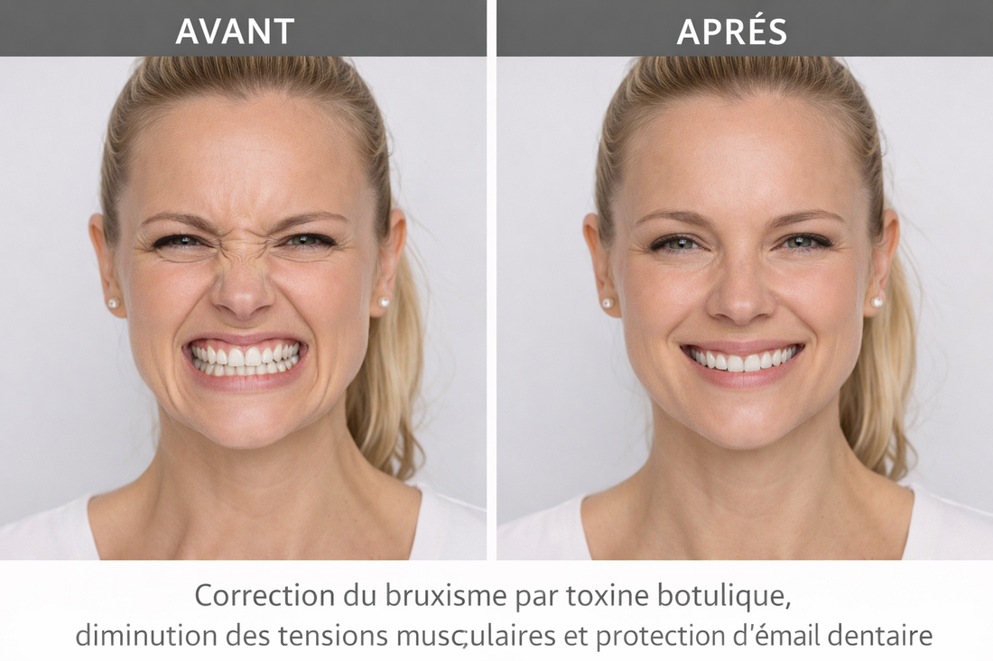 Correction du bruxisme par toxine botulique, diminution des tensions musculaires et protection de l’émail dentaire