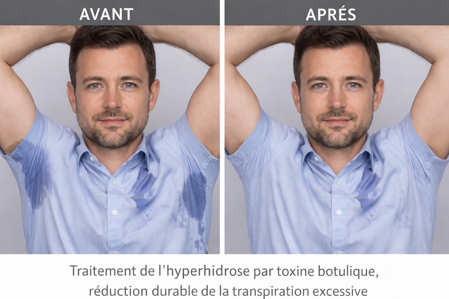 Traitement de l’hyperhidrose par toxine botulique, réduction durable de la transpiration excessive