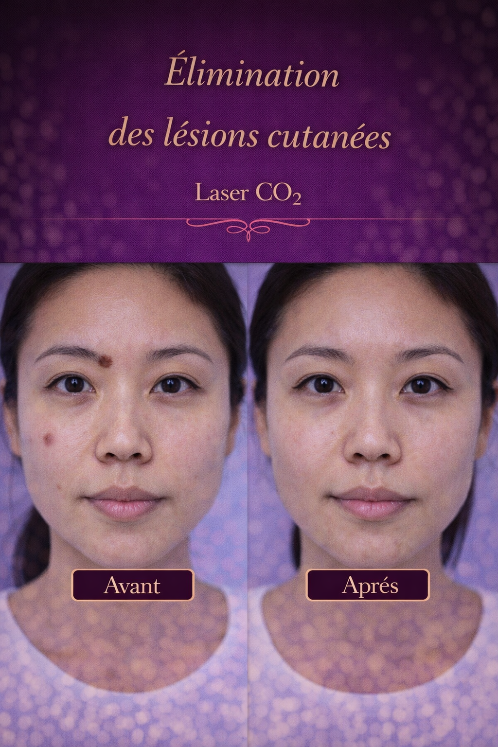 Élimination des lésions cutanées et des cicatrices au laser CO₂